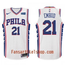 NBA Philadelphia 76ers Trikot Joel Embiid 21 Nike 2017-18 Weiß Swingman - Herren